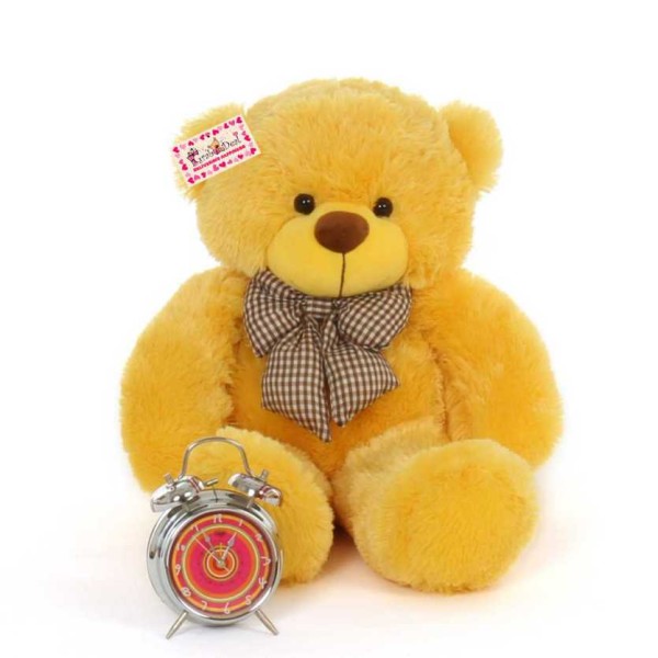 2.5 Feet Yellow Big Teddy Bear with a Bow